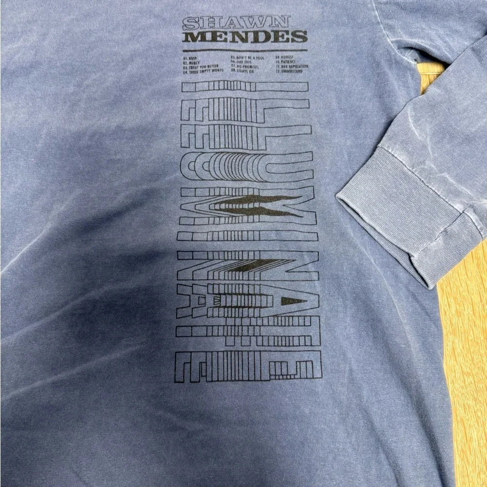 Shawn Mendes Illuminate Long Sleeve Shirt Comfort Colors Album Tracklist Tee